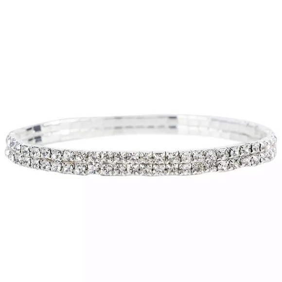 💗 Crystal Ankle Bracelet Stretchy 8”-9.5” NEW - Picture 6 of 9